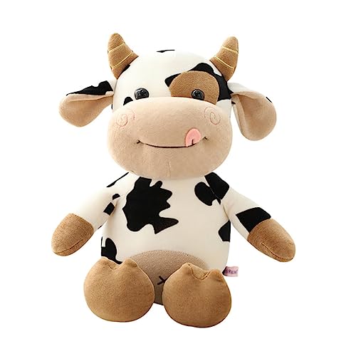 Warmhm Kuscheltiere Kuh Plüschspielzeug Niedliches Cartoon Tier Kissen für Perfektes zu Geburtstagen und Feiertagen von Warmhm