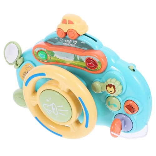 Warmhm Lenkrad Musikspielzeug für Auto Kindersimulationsspielzeug lenkradbezug Auto Lernspielzeug zum Autofahren Musikalisches Musiklenkrad Plastik von Warmhm