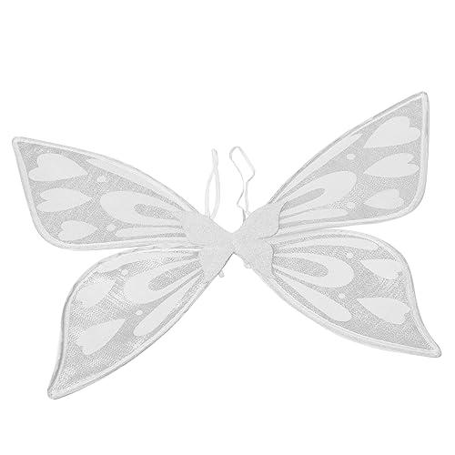 Warmhm Leuchtende Schmetterlingsflügel Damen Organza Fairy Wings mit Tragegurten Leichtes Kostüm Accessoire für Party Bühne und Foto Eleganter Weißer Flügel Warmhm Leuchtende Schmetterlingsflügel Damen Organza Fairy Wings mit Tragegurten Leichtes Kostüm Accessoire für Party Bühne und Foto Eleganter Weißer Flügel von Warmhm