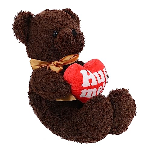 Warmhm Liebe Bärenpuppe Zeug Tier Mädchen Kuscheltiere Mädchen kuschelbären Geschenkideen Valentinstag Plüschbärenspielzeug ausgestopftes Tierspielzeug Plüschpuppe Brown von Warmhm