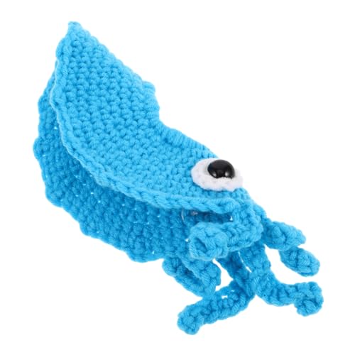 Warmhm Linsendekorring kinderspielzeug Octopus Strickset Hochstuhl Krippenspielzeug hängen für Hochstühle Shutter Hugger Gehäkelter Oktopus Garn Blue von Warmhm