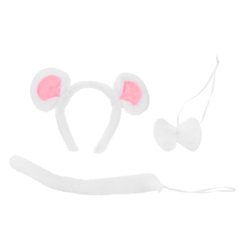 Warmhm Mäusekostüm Zubehör Weißer Plüsch Ohren Haarreif mit und Fliege Verstellbar für Erwachsene und Kuscheliger Tierkostüm Kopfschmuck für Halloween Weihnachten Cosplay Party Warmhm Mäusekostüm Zubehör Weißer Plüsch Ohren Haarreif mit und Fliege Verstellbar für Erwachsene und Kuscheliger Tierkostüm Kopfschmuck für Halloween Weihnachten Cosplay Party von Warmhm