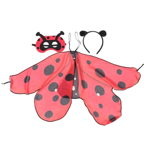 Warmhm Marienkäfer Kostüm Zubehör für Flügel Stirnband und Maske Hautfreundlich Einfach Anzuziehen für Halloween Bühnenauftritte und Kostümpartys Warmhm Marienkäfer Kostüm Zubehör für Flügel Stirnband und Maske Hautfreundlich Einfach Anzuziehen für Halloween Bühnenauftritte und Kostümpartys von Warmhm