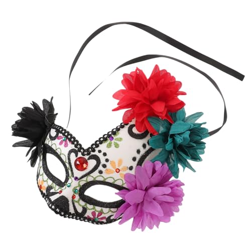 Warmhm Mexikanische Day Of The Dead Maske mit Blumenmotiv Leichte Cosplay Maske für Halloween Karneval und Maskerade Langlebiges Material Einteilig für Festliche Anlässe Warmhm Mexikanische Day Of The Dead Maske mit Blumenmotiv Leichte Cosplay Maske für Halloween Karneval und Maskerade Langlebiges Material Einteilig für Festliche Anlässe von Warmhm