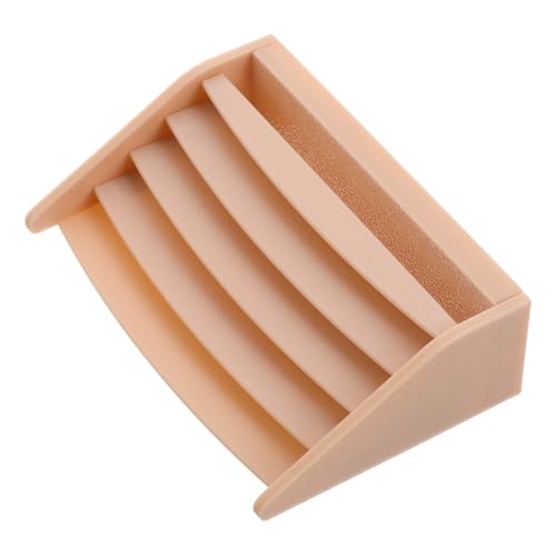 Warmhm Mini-Bücherregal kleines bücherregal Dollhouse zubehör Einrichtung Puppenhaus Realistische Miniaturen Puppenhaus Zubehör Miniatur-Bücherregal Miniatur-Beistellschrank Plastik Beige von Warmhm