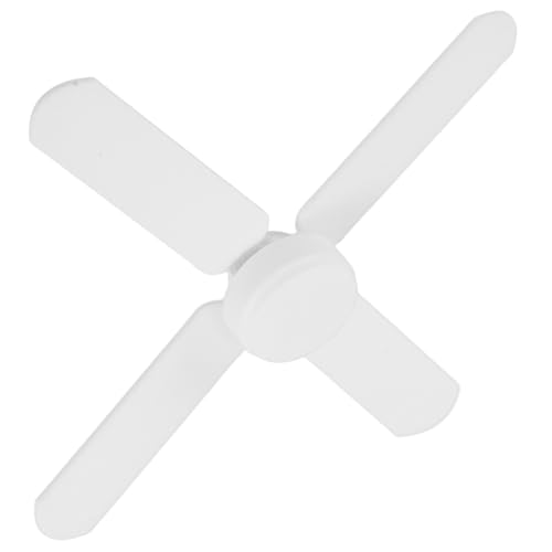 Warmhm Mini Deckenventilator Modellmöbel Miniatur Puppenhaus Miniatur Zubehör Puppenhaus Miniatur Miniatur Zubehör Mini Puppenhaus Zubehör Miniatur Weißer Kunststoff von Warmhm