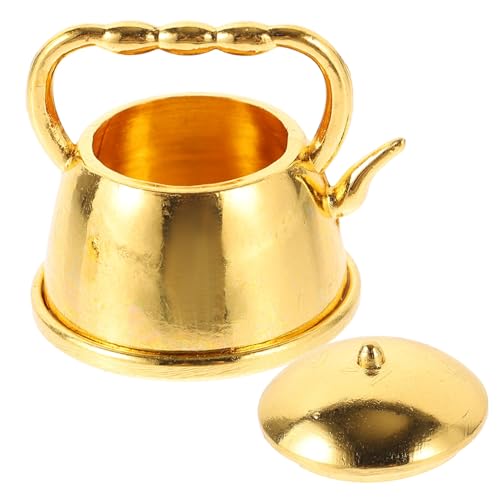 Warmhm Mini Dekorative Teekannen Schwanenhals Behälter Camping Wasserkocher Tees Künstliche Einzigartige Teetasse Figuren Gefälschte Blumen Blatt Tee Vintage von Warmhm