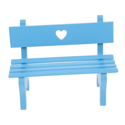 Warmhm Mini Holzbank Modell Deko Miniatursitzmöbel für Puppenhaus Dekoration DIY Mini Möbel für Zuhause und Szenen Handgefertigtes Design Niedlicher Form Puppenhaus und Kreative Deko von Warmhm