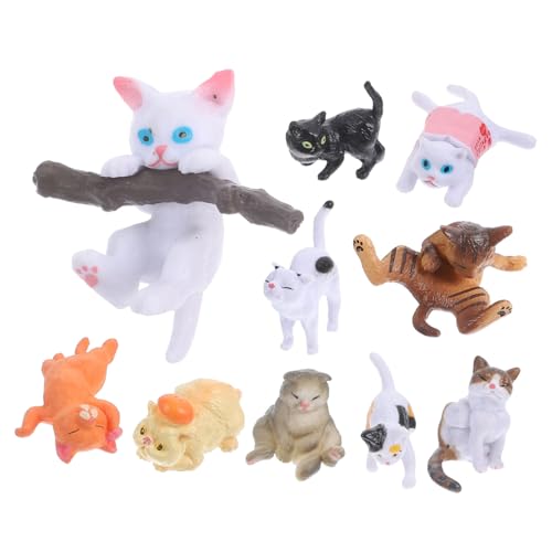 Warmhm Mini Katzenfiguren Detaillierte Simulation Von Niedlichen Kätzchen Als Dekoration Für Schreibtisch Und Miniaturgarten Kleine Katzen Ornamente Für Ihr Zuhause von Warmhm