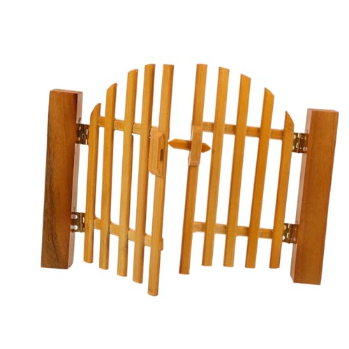 Warmhm Mini Tor Modell Aus Holz Für Puppenhaus Dekoratives Accessoire Für Miniatur Garten Und Innenräume Öffnendes Holz Tor Für Puppenhaus Szenen Und Kreative Spielwelten von Warmhm