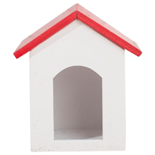 Warmhm Mini-hausspielzeug Deko Hundehaus Basteln Mini-holzhaus Winziges Miniatur-holzhaus Winziges Holzhaus Zwinger-minimodell Mini-haushandwerk Mini-hausverzierung Hölzern von Warmhm