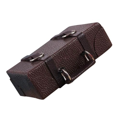 Warmhm Miniatur -Aktentasche klein Puppenhaus Artikel winzig für Mikroszenenverzierung Miniatur-Vintage-Koffer Mini -Puppenkoffer Miniaturtransportfall Puppentrolley Kiefernholz von Warmhm
