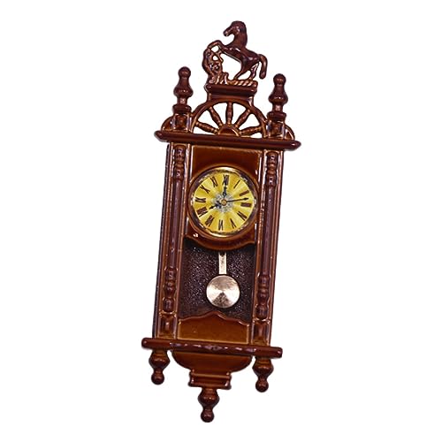 Warmhm Miniatur Kaminuhr Mini Hausdekor Dekoration Kuckucksuhr Spielzeuguhr Nachttisch Retro Uhren Heimpendel Puppe Kleiner Ästhetische Dekorative Mini Uhr Vintage Uhr von Warmhm
