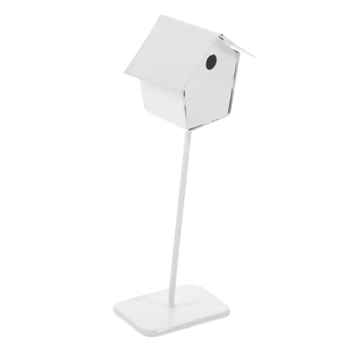 Warmhm Miniatur Vogelkäfig Aus Eisen Für Puppenhaus Dekorativer Vogelkäfig Für Miniaturlandschaften Puppenhauszubehör Weiße Vogelhaus Requisite Detailreiches Modell Für Kreative von Warmhm