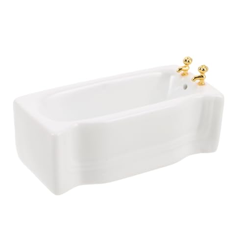 Warmhm Miniatur-badewanne Aus Porzellan: Weiße Quadratische Badewannenfiguren Aus Keramik, Dekorative Puppenhausmöbel, Zubehör Warmhm Miniatur-badewanne Aus Porzellan: Weiße Quadratische Badewannenfiguren Aus Keramik, Dekorative Puppenhausmöbel, Zubehör von Warmhm