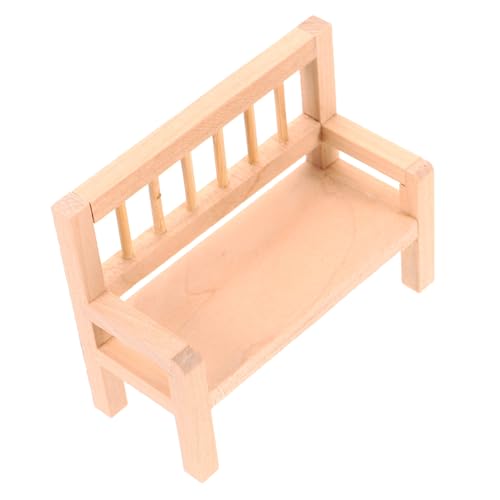Warmhm Miniaturbank Modell aus Holz für Puppenhaus Charmante Miniaturmöbel Dekoration für DIY Mini Häuser und Puppenstuben Hochwertiges und Langlebiges Puppenhaus Zubehör von Warmhm