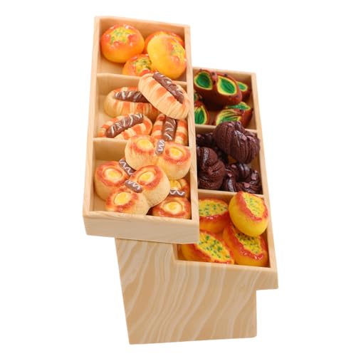 Warmhm Miniature Display Cabinet mit Mini Brot und Dessertmodellen Detailreiche Puppenhaus Möbel aus Resin und Realistische Miniatur Backwaren Vitrine für Tischdekoration und Fotografie Warmhm Miniature Display Cabinet mit Mini Brot und Dessertmodellen Detailreiche Puppenhaus Möbel aus Resin und Realistische Miniatur Backwaren Vitrine für Tischdekoration und Fotografie von Warmhm