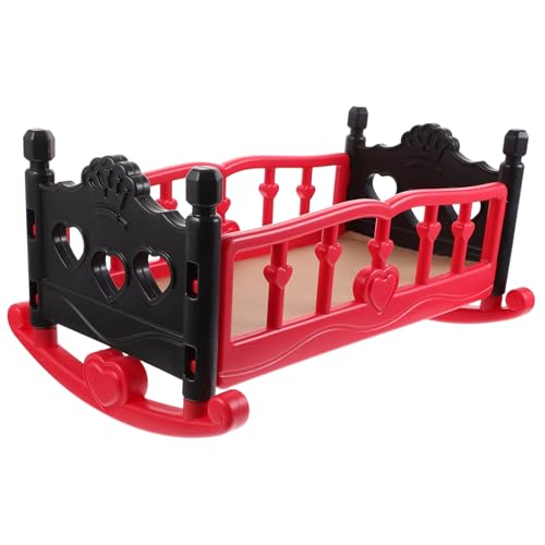 Warmhm Modell Einer Puppenkrippe puppenmöbel Puppenbett Kinderzimmer-Dekoration Miniaturmöbel Spielzeugbett Babypuppen-Krippenspielzeug Kinderpuppen-Krippenspielzeug Plastik rot Warmhm Modell Einer Puppenkrippe puppenmöbel Puppenbett Kinderzimmer-Dekoration Miniaturmöbel Spielzeugbett Babypuppen-Krippenspielzeug Kinderpuppen-Krippenspielzeug Plastik rot von Warmhm