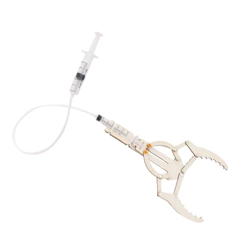 Warmhm Modelle Hydraulische Roboterarm Modell DIY Hydraulische Arm Bausatz Hydraulische Roboterarm-Modell STEM Lernspielzeug für Engineering-Kit Wissenschafts-Kit Plastik Beige von Warmhm