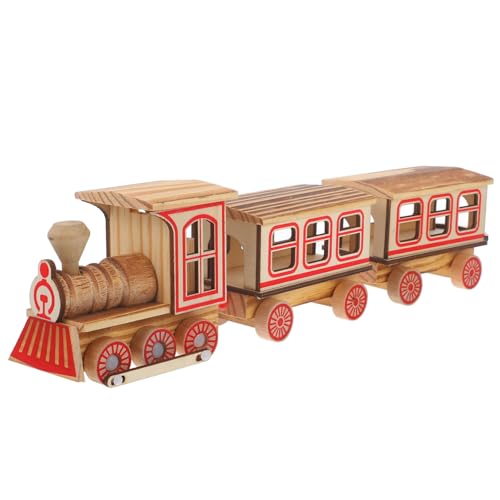 Warmhm Modelleisenbahn- Zugspielzeug Modelleisenbahn Spielzeugeisenbahnen Für Spielzeugzug Zugmodell Modellzug Modellzüge Züge Abs Hellbraun von Warmhm