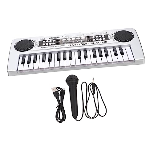 Warmhm Multifunktionales Klavier für Tasten Kinderkeyboard mit Mikrofon Musikalische Ausbildung Fördert Kreativität und Motorik für Jungen und Jahren von Warmhm