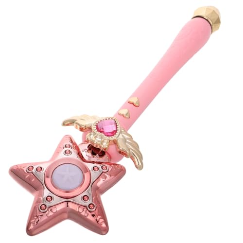 Warmhm Musik-Zauberstab Ankleiden Das Alter 8-13 Prinzessin für kleine Mädchen LED Party zubehör lichtstab Feenstäbe für Mädchen Leuchtender Feenstab Plastik Rosa von Warmhm