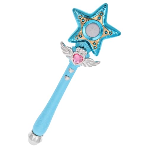 Warmhm Musik-zauberstab Drinnen Feenstab Prinzessin Gastgeschenke Zauberer Zauberstab Prinzessin Für Kleine Mädchen Ankleiden Aufleuchten Led Rosa Mädchenspielzeug Sky-Blue Plastik von Warmhm
