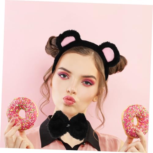 Warmhm Niedliches Bärenohren Haarreif aus Plüsch Bequemes Cosplay Stirnband für Erwachsene Vielseitiges Party Kostümzubehör für Halloween und Themenveranstaltungen Schwarz Warmhm Niedliches Bärenohren Haarreif aus Plüsch Bequemes Cosplay Stirnband für Erwachsene Vielseitiges Party Kostümzubehör für Halloween und Themenveranstaltungen Schwarz von Warmhm
