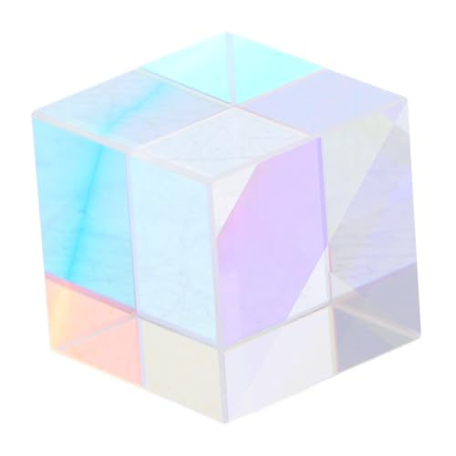 Warmhm Optisches Glasprisma Cube Farbwürfel für Physikunterricht Lichtbrechung und Farbmischung Robustes Kristallglas Farbspiel Experimente Multifunktionales Dekorationswürfel für von Warmhm