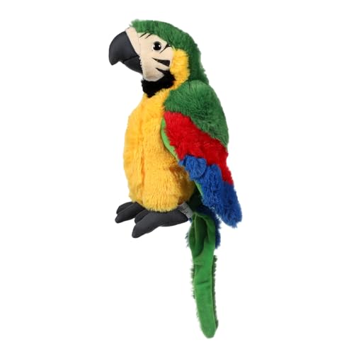 Warmhm Papagei Puppe Zeug Niedlich Interaktiv Pädagogisches Kleinkind Tier Weiches Plüschtiere Geburtstag Vogel Ara Papagei Pp Baumwolle von Warmhm