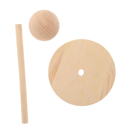 Warmhm Perückenständer Hutregal Unterstützung Steht mit nur Halter Bonnet Stand Schaufensterpuppenkopf für Kleinkinder Cowboyhut-Stretcher Hut Aufbewahrung Holz Beige von Warmhm
