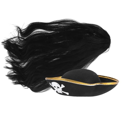 Warmhm Piratenkostüm mit Schwarzem Langen Perückenhut Langlebiges Cosplay Party Zubehör für Damen und Herren Komfortables Verkleidungsset für Halloween und Piratenmotto feiern Warmhm Piratenkostüm mit Schwarzem Langen Perückenhut Langlebiges Cosplay Party Zubehör für Damen und Herren Komfortables Verkleidungsset für Halloween und Piratenmotto feiern von Warmhm