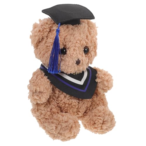 Warmhm Plüsch Bär mit Doktorhut Kuscheltier zur Graduation Niedlicher Abschluss Bär Perfektes Erinnerungsstück aus Hochwertigem Plüschmaterial für Dekoration und Umarmungen von Warmhm