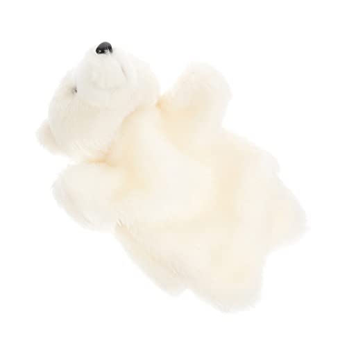 Warmhm Plüsch Handpuppe Polar Bear Niedliches Stofftier für Geschichtenerzählen und Rollenspiele für Hochwertigem Waschbarem Plüschmaterial von Warmhm
