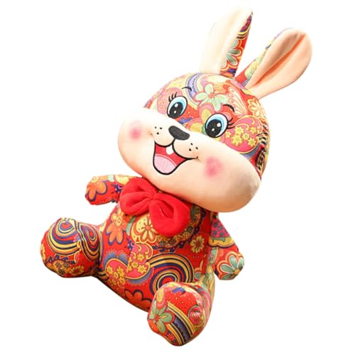 Warmhm Plüsch Hase Stofftier Rabbit Mascot für Neujahrsdekoration Süßes Kaninchen für Jahr des Hasen von Warmhm