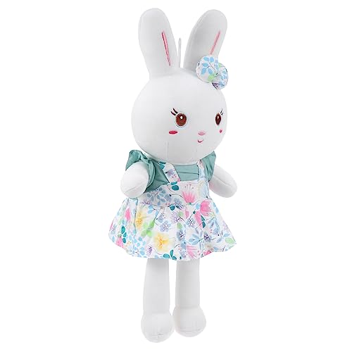 Warmhm Plüsch-Kaninchen-Puppe für kinderspielzeug Toys Easter Presents Kaninchenpuppe mit Kleidung Ostern Kaninchen Plüschmaterial Green von Warmhm