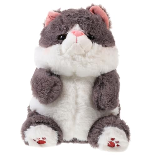 Warmhm Plüsch Katzenspielzeug Weiches Stofftier Für Graue Dekoration Für Freunde Langlebig Und Kuschelig Für Schlafzimmer von Warmhm