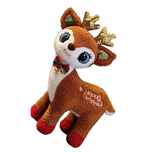 Warmhm Plüsch Rentier Figurine Weihnachtsdekoration Kuscheltier für Charmante Dekoration für Festtage als für Mädchen und Jungen von Warmhm