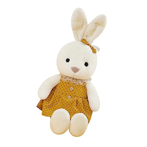 Warmhm Plüschhasenpuppe Weiches Hasen-stofftier Plüschpuppe -stofftier Süße Kuscheltiere Plüschtier Hase Plüsch Tierkuscheltiere Pp Baumwolle Yellow von Warmhm