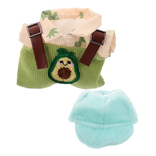 Warmhm Puppen-Outfits Weicher Plüsch-Overall Baseballkappe Set Für Puppenhaus-Kleidung von Warmhm