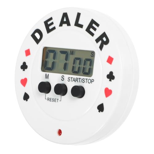 Warmhm Pokertischhändler Poker-Dealer-Button Mit Timer Timer-Timer Led Uhr Poker-Timer Blind Klein Groß Geschwindigkeit Digital Zubehör Für Pokerspiele Elektronisches Bauteil Weiß Warmhm Pokertischhändler Poker-Dealer-Button Mit Timer Timer-Timer Led Uhr Poker-Timer Blind Klein Groß Geschwindigkeit Digital Zubehör Für Pokerspiele Elektronisches Bauteil Weiß von Warmhm