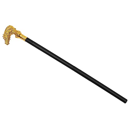 Warmhm Punk Stil Halloween Gehstock mit Drachenkopf Gehstock Requisite für Cosplay Dekoration und Kostüm Zubehör Langlebiger Halloween Spazierstock für Mottopartys von Warmhm