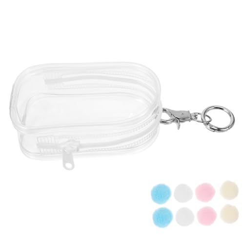 Warmhm Puppenausflugstasche Tragetasche für Puppen Puppenbehälter-Charme Puppentragetasche klein Figur Tasche Miniaturen Fall schlüsselanhänger Tasche für Minifigur klare Puppentasche PVC von Warmhm