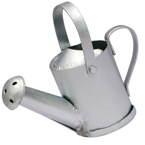 Warmhm Puppenhaus Gießkanne Puppenhäuser gießen Topf Mini-Puppen klein bescherung Weihnachten weinachts Mini- -Gartenszenen- Mini-Hausgartengerät Metall Silver von Warmhm