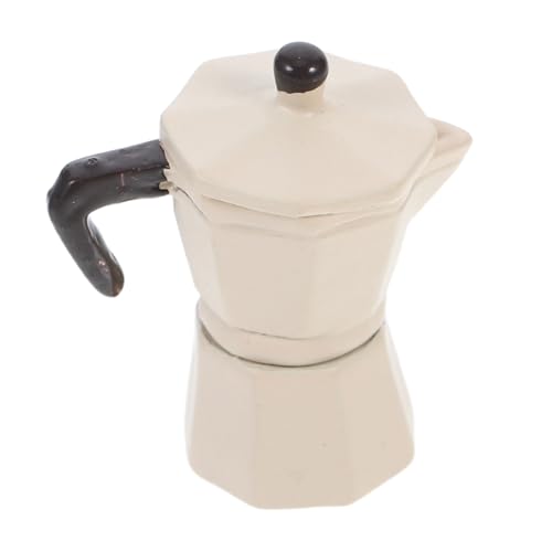 Warmhm Puppenhaus Kaffeekanne Puppenhaus Küchenrequisite Miniatur Küchenzubehör Miniatur Puppenhaus Zubehör Küche Mini Topf Mini Hausdekor Mini Hausrequisite Legierung Beige von Warmhm