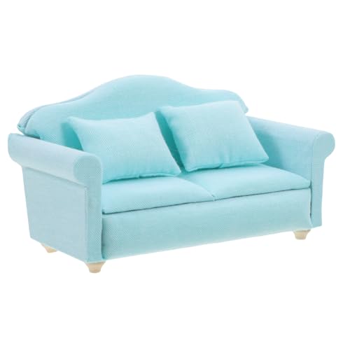 Warmhm Miniatur Couch Für 112 Puppenhaus Miniaturmöbel Miniaturhauszubehör Mini Sofa Modell Puppenhaus von Warmhm