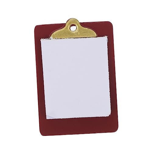 Warmhm Puppenhaus-klemmbrett Puppenhauszubehör Schulmaterial Für Puppen Mini House Accessory Puppe Papier-klemmbrett Mini-büro-klemmbrett Modell Der Büroklammer Harz Brown von Warmhm