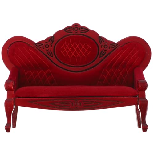 Warmhm Puppenhausmöbel wohnzimmermöbel Vintage Sofa Modellmöbel Puppenhausornament Miniaturhaus Kleinkinder Mädchen Mini- realistisch Desktop-Mini-Möbel Miniatur-Puppendekor Holz rot Warmhm Puppenhausmöbel wohnzimmermöbel Vintage Sofa Modellmöbel Puppenhausornament Miniaturhaus Kleinkinder Mädchen Mini- realistisch Desktop-Mini-Möbel Miniatur-Puppendekor Holz rot von Warmhm