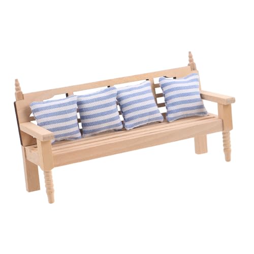 Warmhm Miniatur-wohnzimmermöbel Für Puppenhäuser Im Maßstab 112 Vintage-Sofa Mit Kissen Puppenhauscouch Als Sammlerdekor von Warmhm