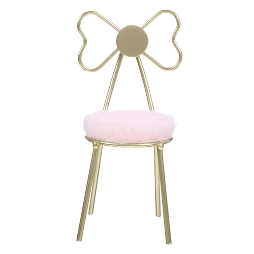Warmhm Puppenstuhl Stuhlhussen Puppenaugen Stühle Dekoration Miniatur-stuhlmöbel Spielzeughaus Stuhlmodell Aus Metall Miniatur-stuhlmodell Dolly- - Mini-hausbedarf Filzstoff von Warmhm
